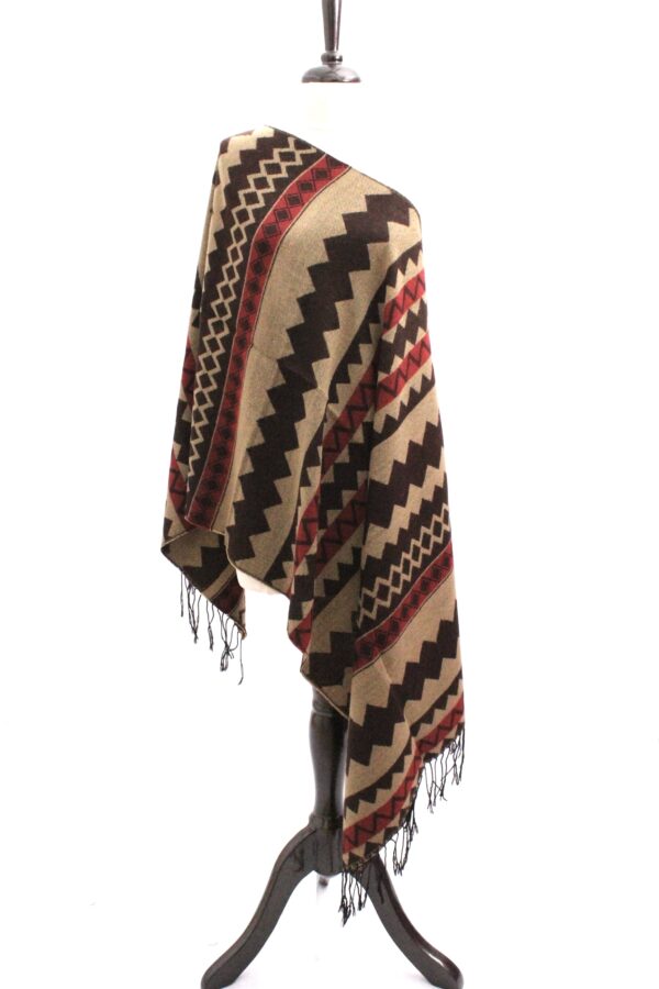 Assorted zig zag designed Acrylic winter Shawl