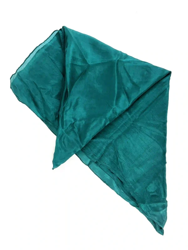 Plain tabby square scarf in silk
