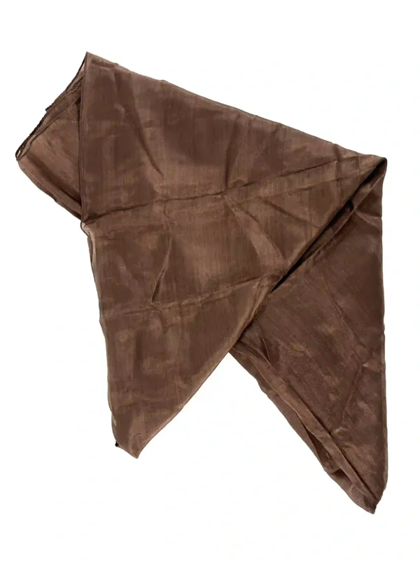 Plain tabby square scarf in silk
