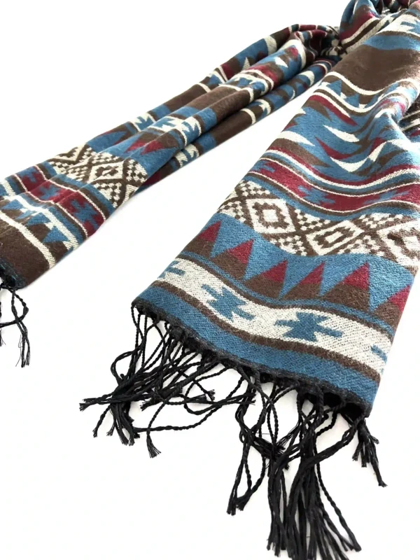 Assorted zig zag design on Acrylic fabric, perfect winter shawl