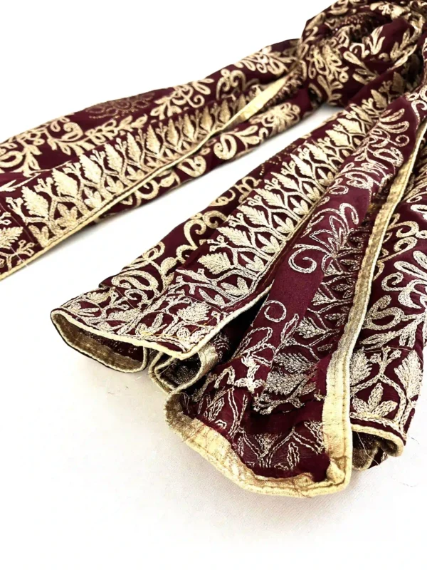 Golden embroidery on Chinon with golden beading Dupatta